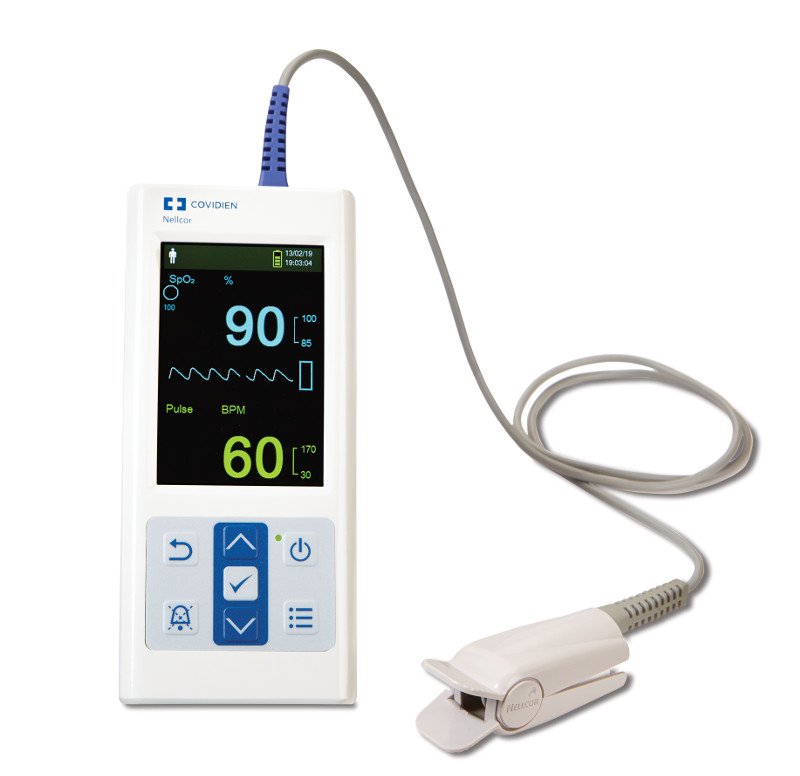 Pulse Oximeter Handheld Pulse Oximeter Nellcor™ PM10N Adult Includes Nellcor™ Reusable Adult SpO2 sensor (DS100A-1) by Medtronic/Minimally Invasive Therapies Group  ID PM10N-NA